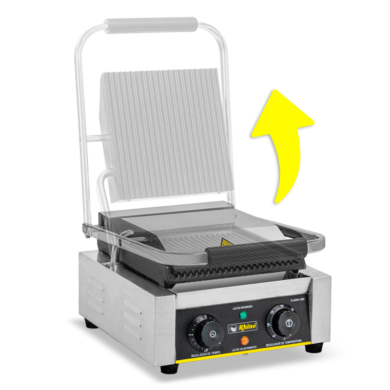 Plancha Grill Panini Sandwichera Rhino Planpa-1800