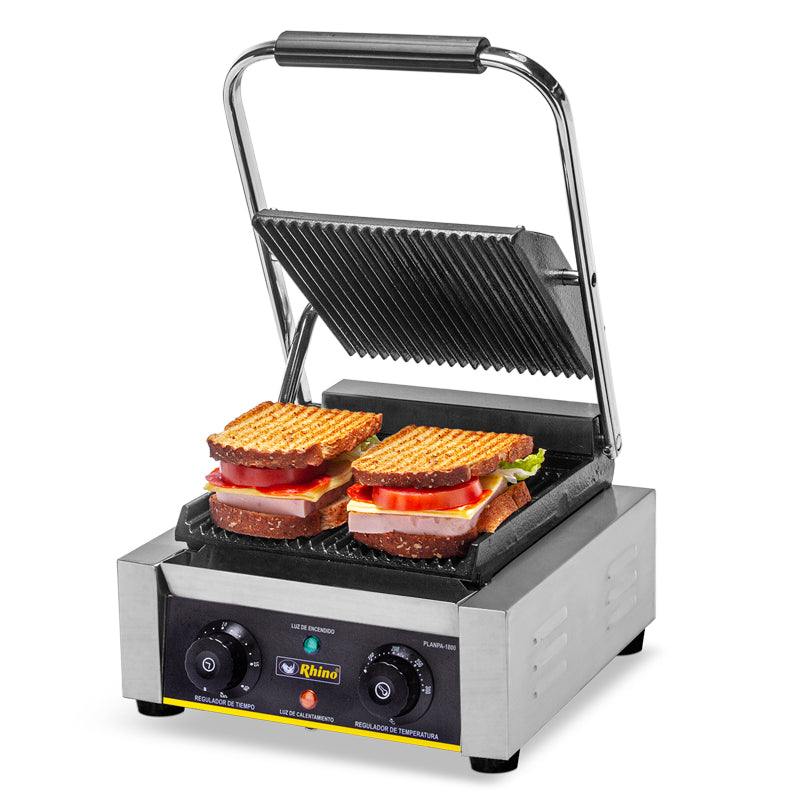 Plancha Grill Panini Sandwichera Rhino Planpa-1800