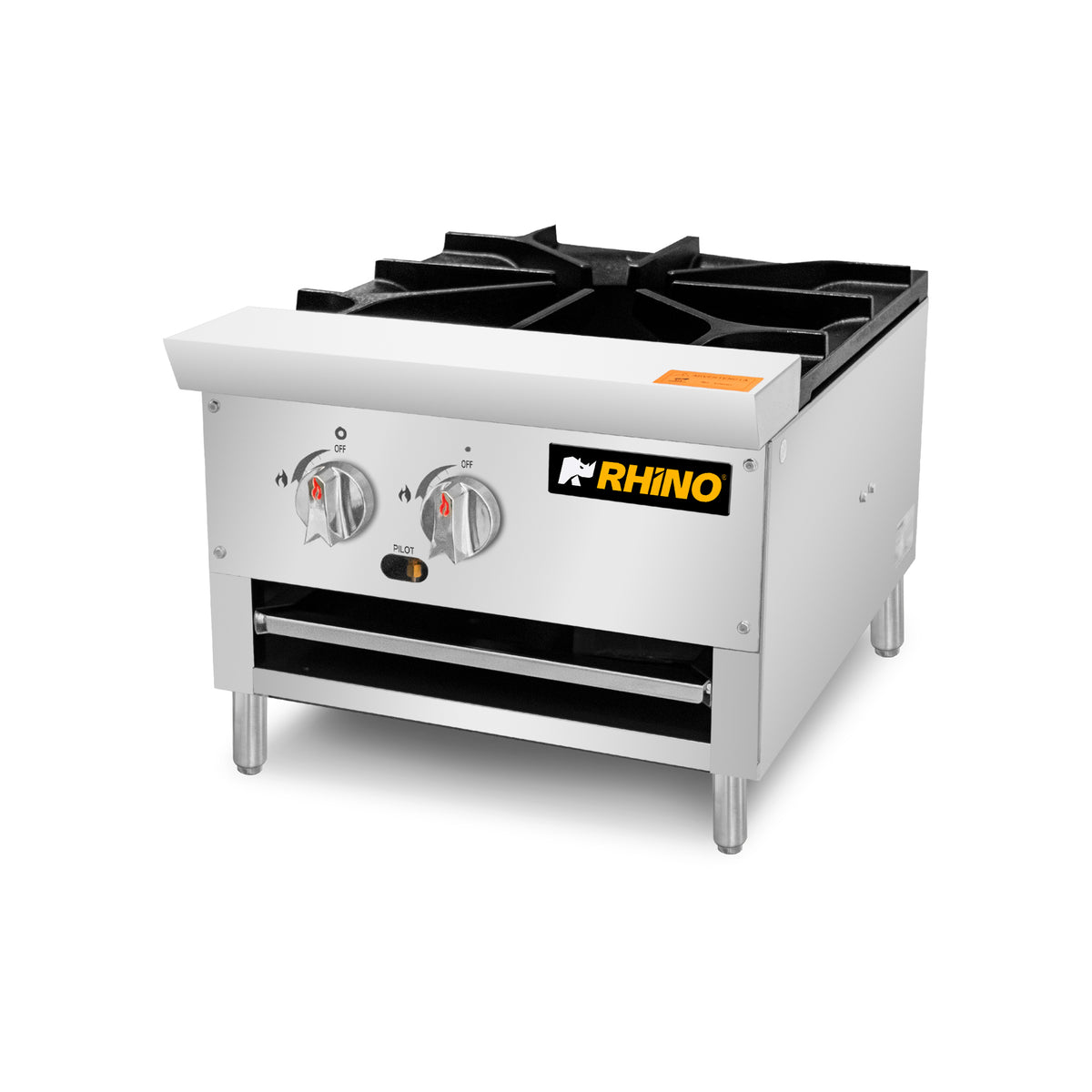 Fogón a Gas LP y Gas Natural de 1 Quemador Rhino FOGA-1Q