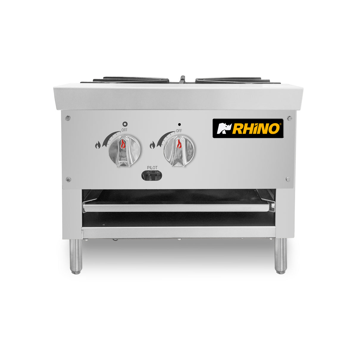 Fogón a Gas LP y Gas Natural de 1 Quemador Rhino FOGA-1Q