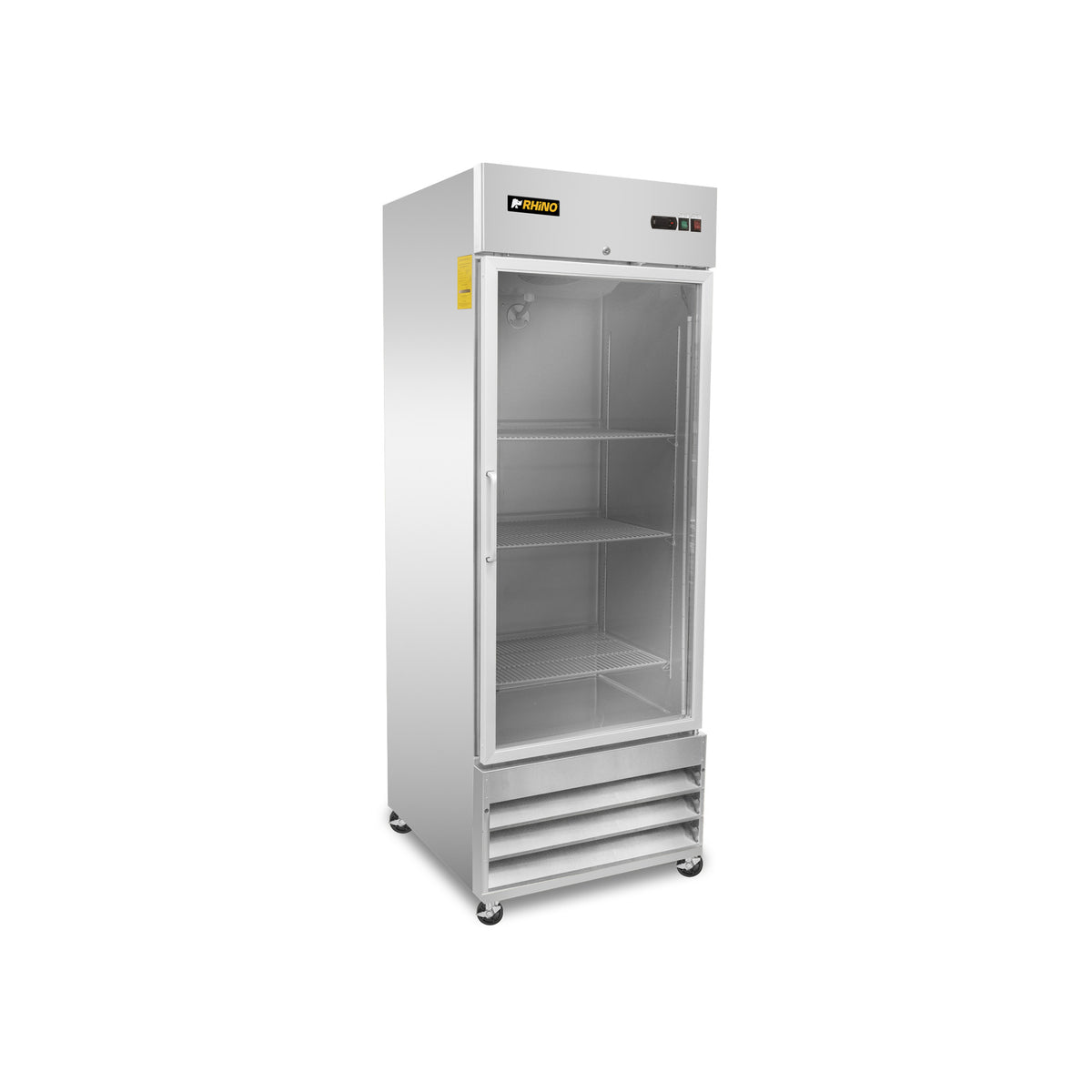 Refrigerador Vertical de Acero Inoxidable con Puerta de Cristal Rhino REVECRI-23