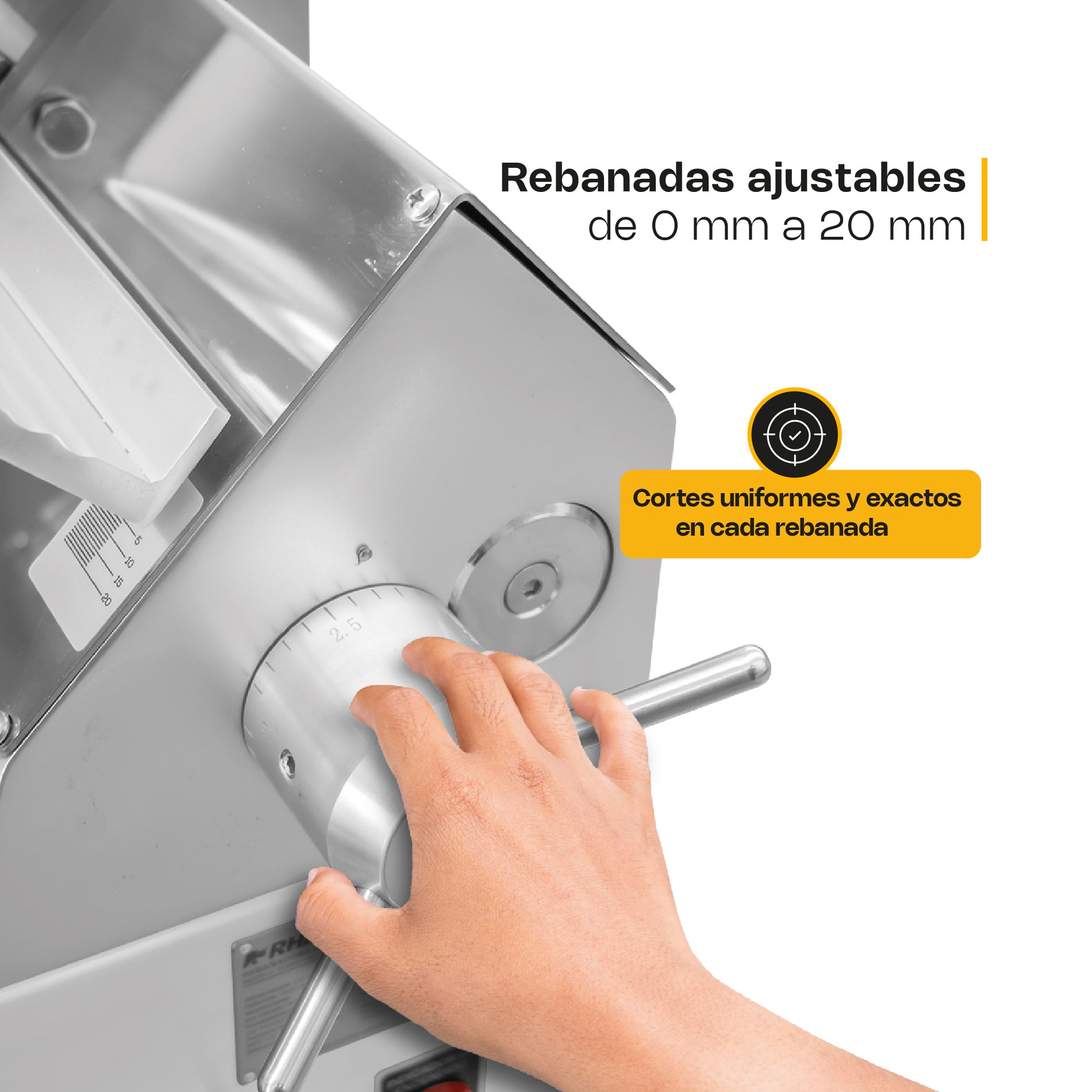 Rebanadora Automática de Carne 363 mm Rhino REBAC-363