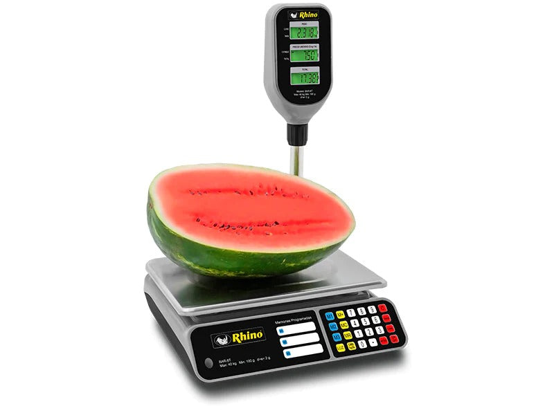 Báscula De Mostrador Rhino Bar-8T Digital Torreta Recargable Backlight 40 Kg