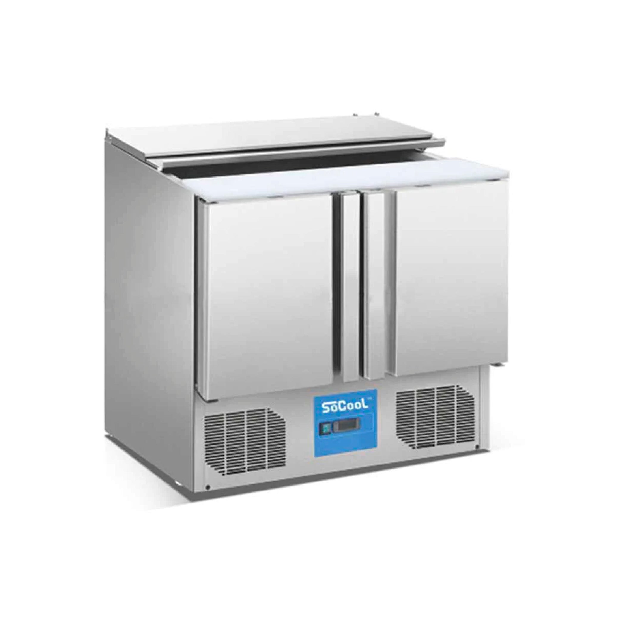 Barra fría para ensaladas de 2 puertas Migsa Modelo S902