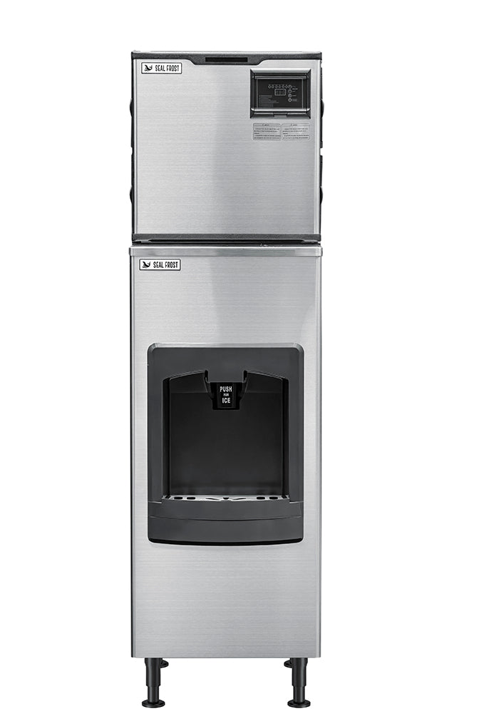 Máquina de hielo en cubo, dispensadora, Seal Frost SF-350D 160 kg en 24 hrs.