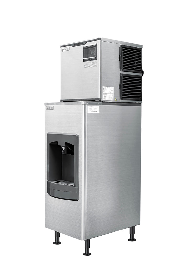Máquina de hielo en cubo, dispensadora, Seal Frost SF-350D 160 kg en 24 hrs.