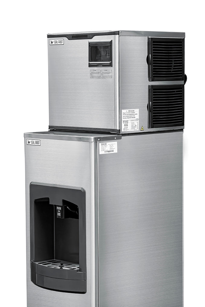 Máquina de hielo en cubo, dispensadora, Seal Frost SF-350D 160 kg en 24 hrs.