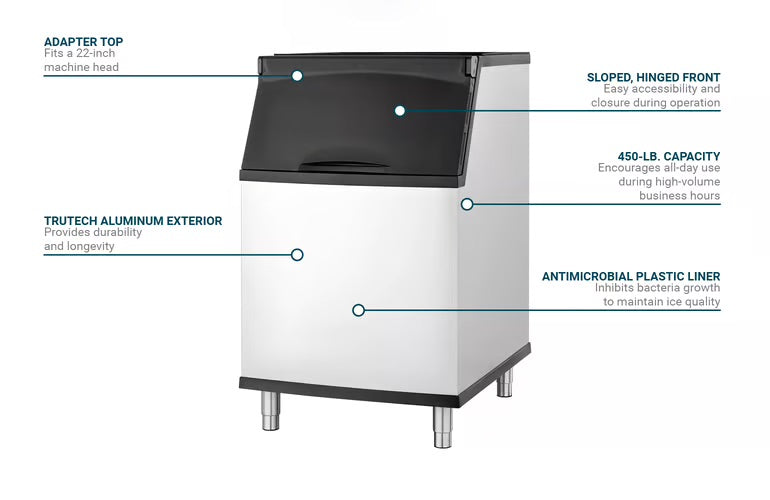 Contenedor de hielo de 30" - 450 lbs True TIB-530-A C