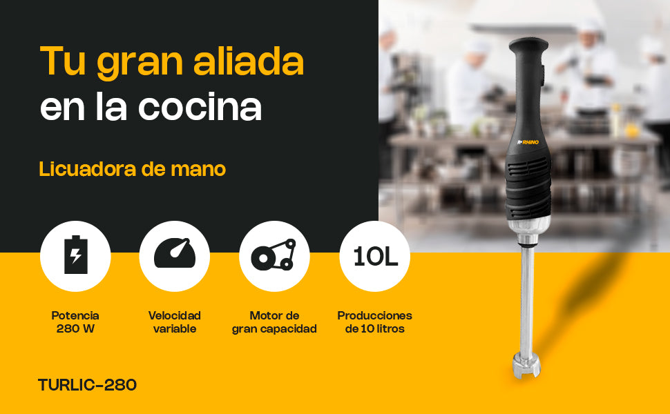 Turbolicuador Industrial Capacidad de 10 Litros Rhino TURLIC-280