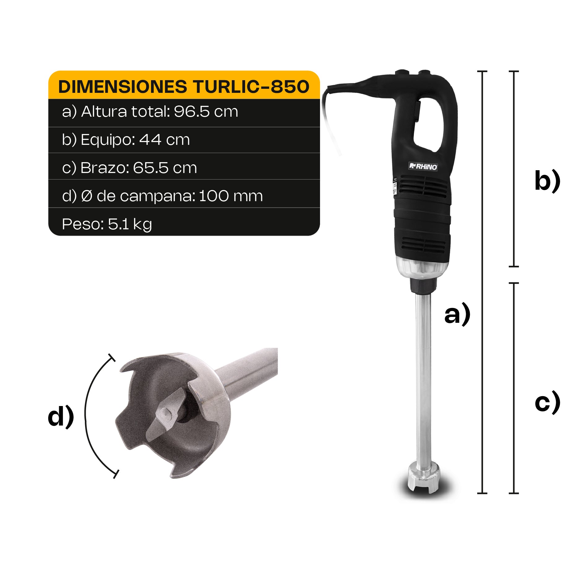 Turbolicuador Industrial Rhino Capacidad de 240 Litros TURLIC-850 |