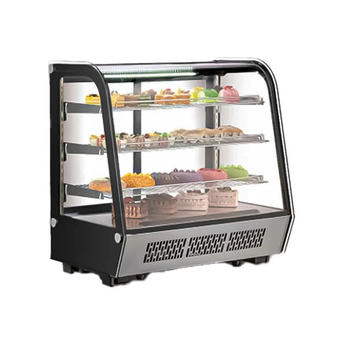 VITRINA REFRIGERADA CRISTAL CURVO CON 4 NIVELES DE EXHIBICION Migsa- CW-145R