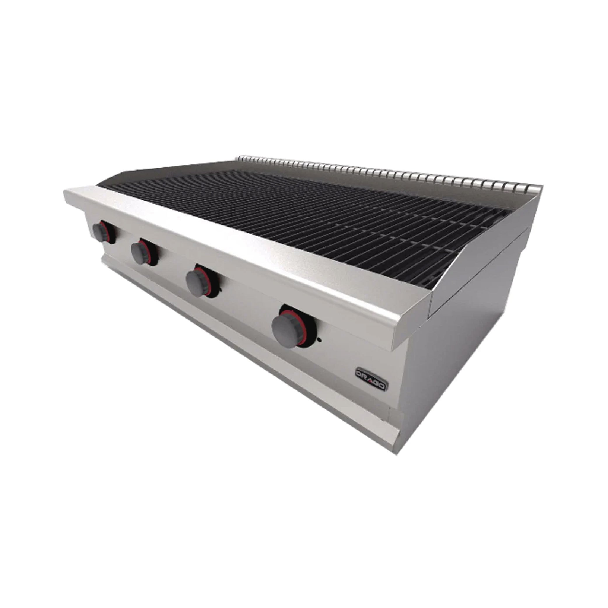 Asador con piedra volcánica de 4' Drago modelo AG-4-R