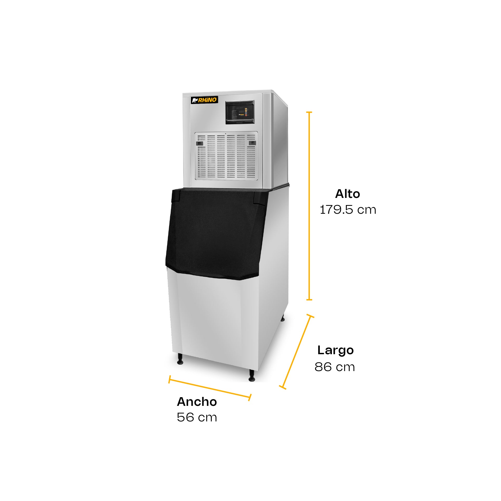 Fábrica de Hielo Frappé Rhino FAHIEL-250F de 250 kg Comercial Rhino FAHIEL-250F