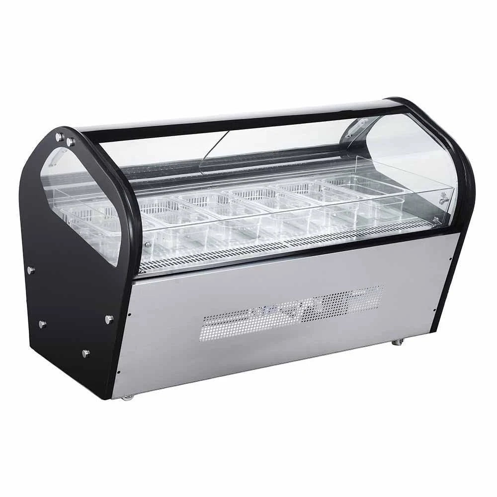 Vitrina exhibidora de helados de 6 insertos sobre mostrador MIGSA - RTD-122L