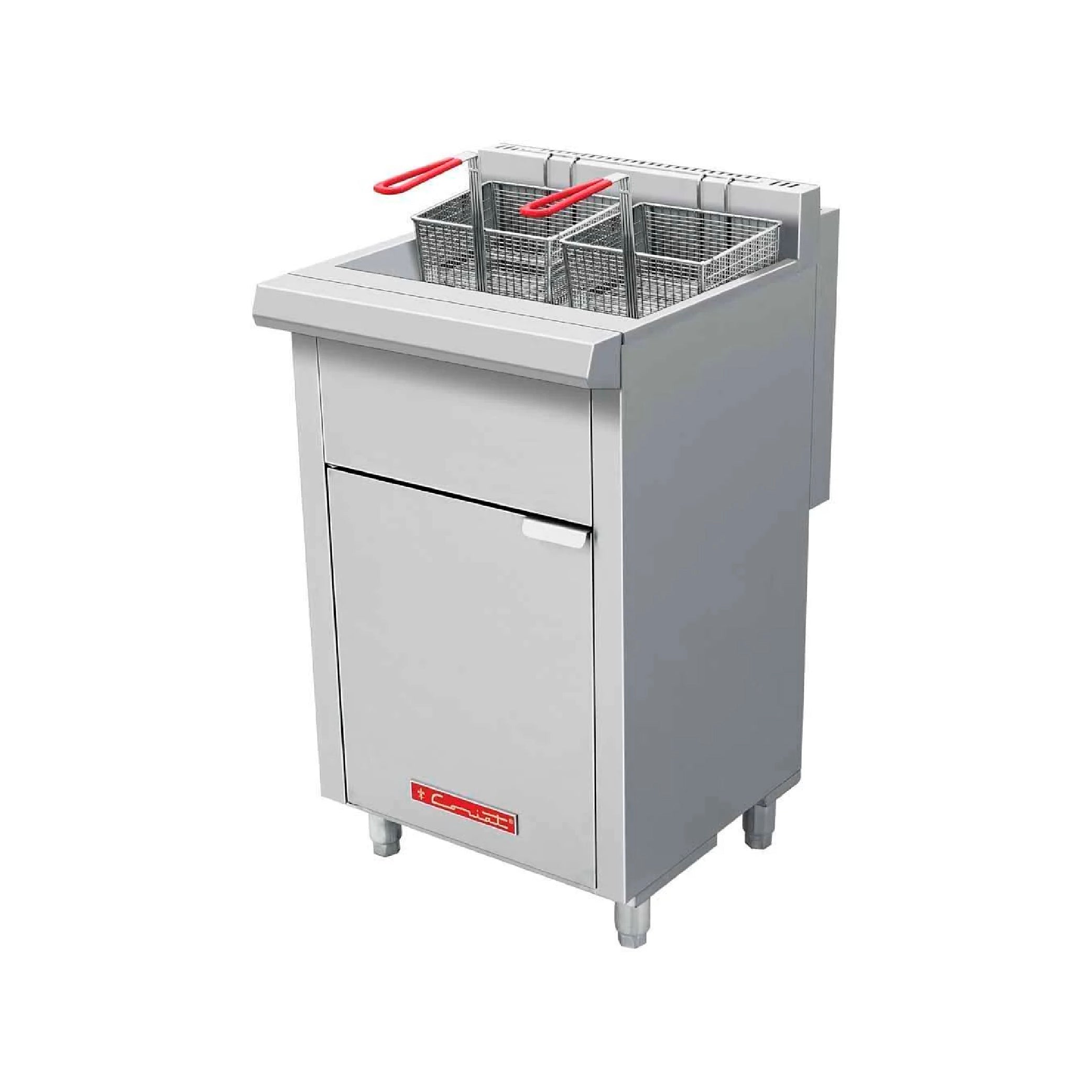 Freidora de piso a gas Coriat Modelo TURBO-19-5Q de piso Petit