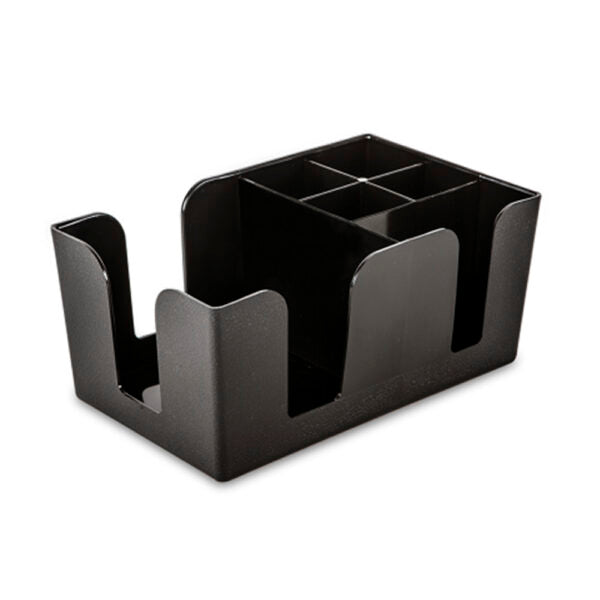 Caledonia-Utensilios-Para-Restaurante-Y-Bar
-Orme-6-Organizador-Para-Mesa-Con-6-Compartimientos-Negro-6-Pack-