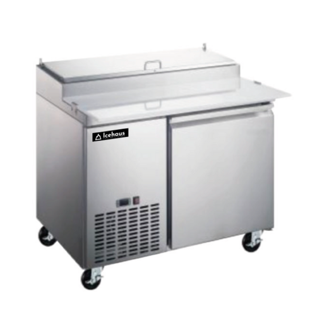 Mesa de preparación de pizzas 1 puerta Marca Icehaus Modelo MP-1P-SS-02 freeshipping - Innova FoodService