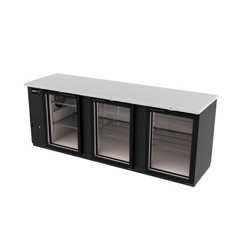 Refrigerador contra barra 3 puertas de vidrio marca Asber modelo ABBC-94G HC freeshipping - Innova FoodService