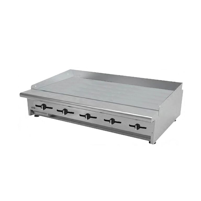 Plancha industrial 60″ 5 quemadores con placa de 1.9 cm marca Asber modelo AEMG-60-H freeshipping - Innova FoodService