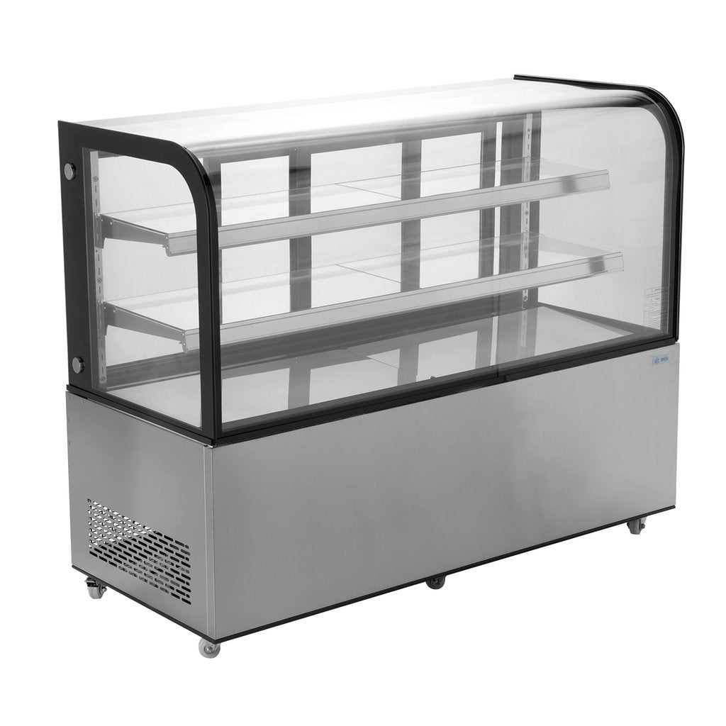 Vitrina refrigerada de piso con cristal curvo Marca Migsa Modelo ARC-470Y freeshipping - Innova FoodService
