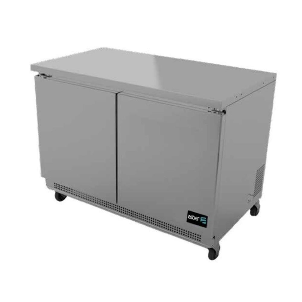 Mesa Bajo Mostrador Refrigerada de 2 puertas, 12.1 pies cúbicos marca Asber modelo AUTR-48 HC freeshipping - Innova FoodService