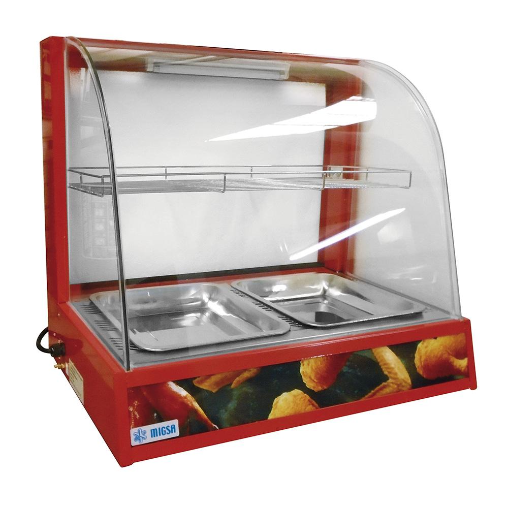 Vitrina caliente sobre mostrador de cristal curvo Marca Migsa Modelo BN-660R freeshipping - Innova FoodService