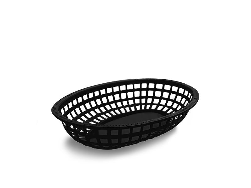Caledonia-Utensilios-Para-Restaurante-Y-Bar
-Cameso-N-Canasta-De-Plástico-Ovalada-Color-Negro-12-Pack