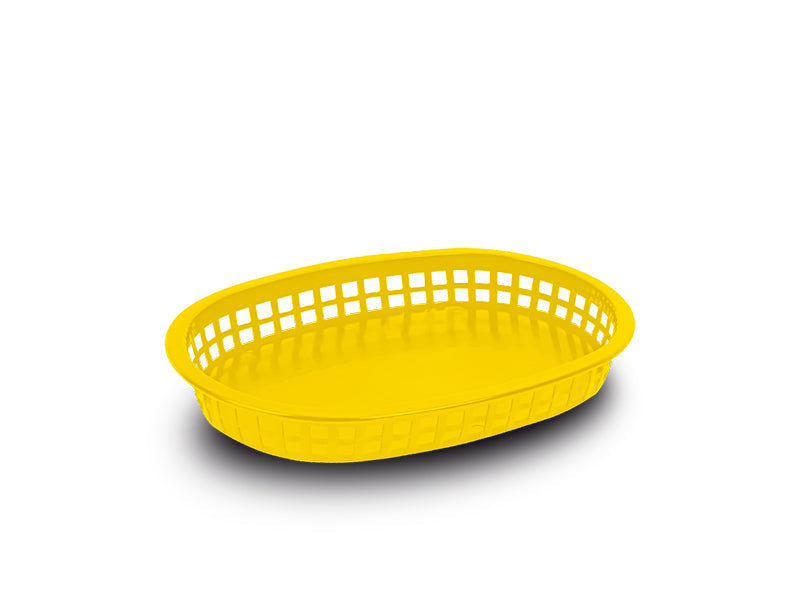 Caledonia-Utensilios-Para-Restaurante-Y-Bar
-Camob-A-Canasta-De-Plástico-Oblonga-Color-Amarillo-12-Pack