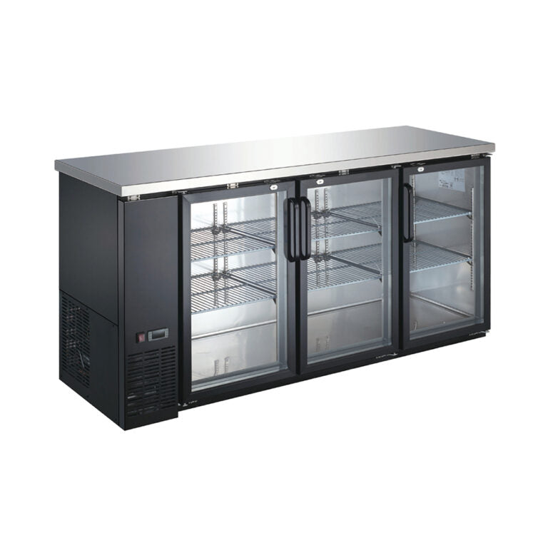 Contra barra refrigerada 2 puertas de cristal Marca Icehaus Modelo CBR-3PC-SS-01 freeshipping - Innova FoodService