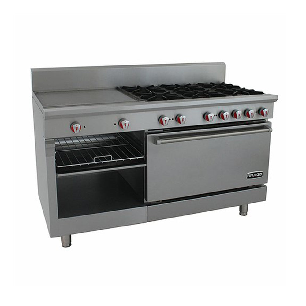 Estufa con 6 quemadores, horno y plancha Marca Drago Modelo CG-61PD freeshipping - Innova FoodService