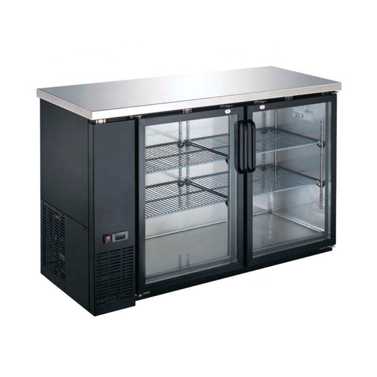 Contra barra refrigerada 2 puertas de cristal Marca Icehaus Modelo CBR-2PC-SS-02 freeshipping - Innova FoodService
