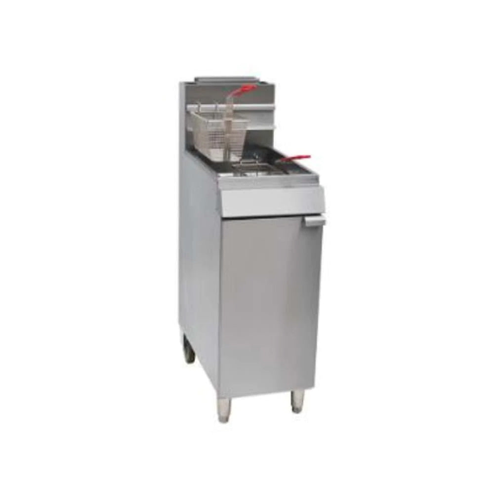 Freidora comercial a gas de 3 quemadores Migsa Modelo MGEF-3-MG