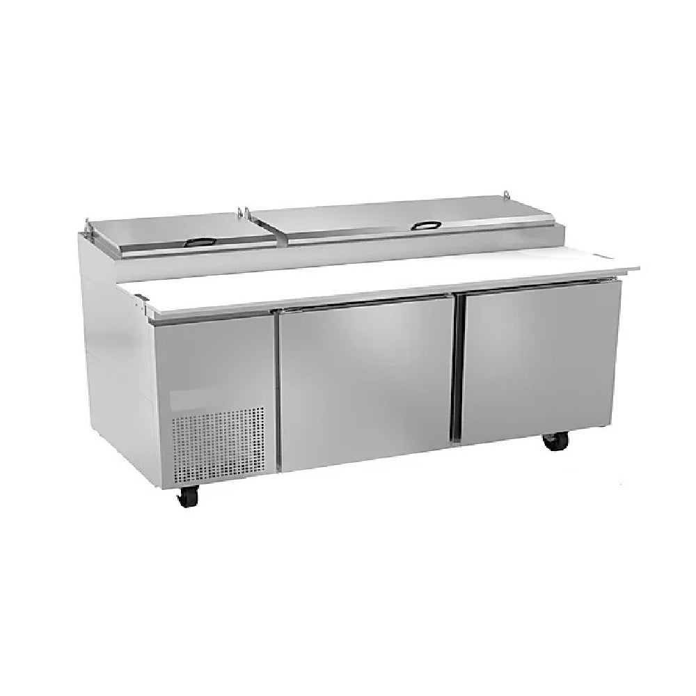 Mesa de preparación de pizzas 2 puertas Marca Icehaus Modelo MP-2P-SS-02 freeshipping - Innova FoodService