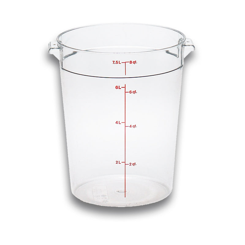 Caledonia-Utensilios-Para-Restaurante-Y-Bar
-Repocu-8-Recipiente-De-Policarbonato-Gradaduado-Cuadradro-8-Qt.-6-Pack-