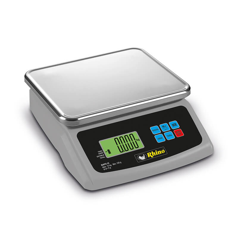 Rhino-Básculas Porcionadoras-Bapo-15-Electrónica-Recargable-Lcd-15 Kg--