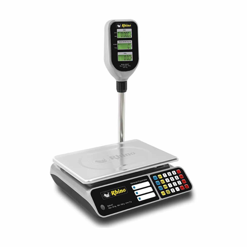 Rhino-Báscula De Mostrador-Bar-8T-Digital-Torreta-Recargable-Backlight-40 Kg-