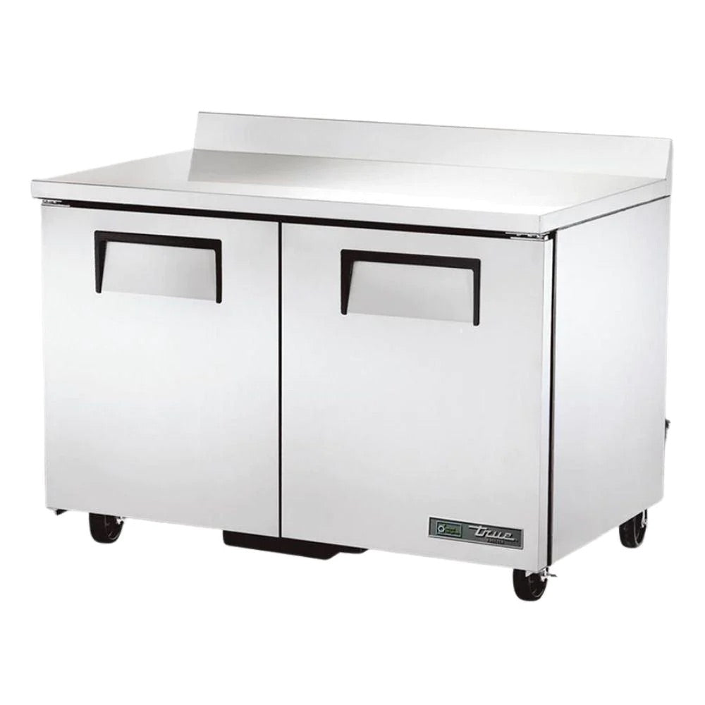 Mesa-Refrigerada-TRUE-TWT-48F-HC-2-Puertas-Solidas-Acero-Inoxidable-Gris