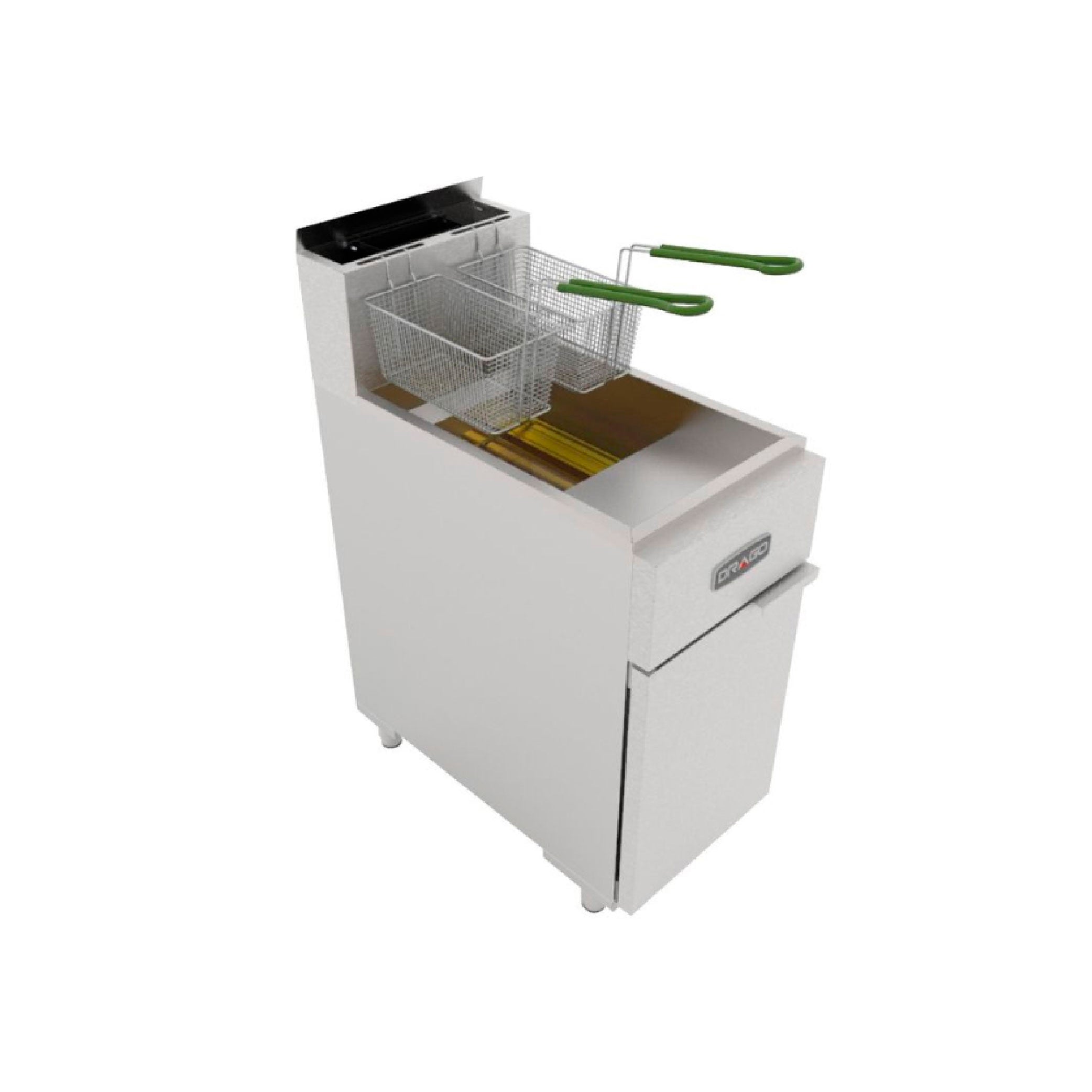 Freidora a gas de 16 litros Drago modelo FG-16 RS