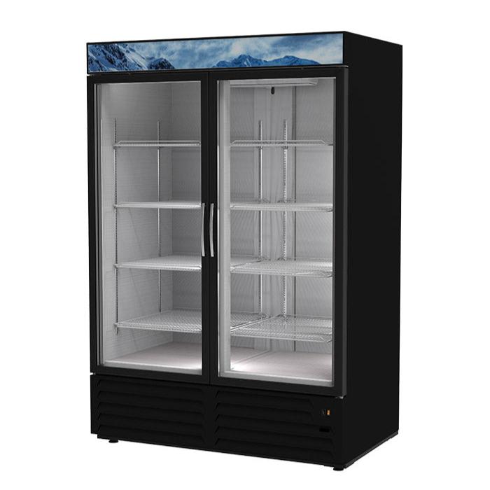 Refrigerador Vertical 2 Puertas de Cristal con display 49 Pies Cubicos marca Asber modelo ARMD-49 HC freeshipping - Innova FoodService
