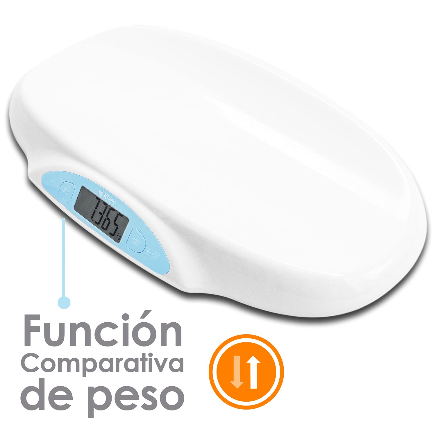Bascula Electronica para Bebes 25 kg Rhino BABE-25