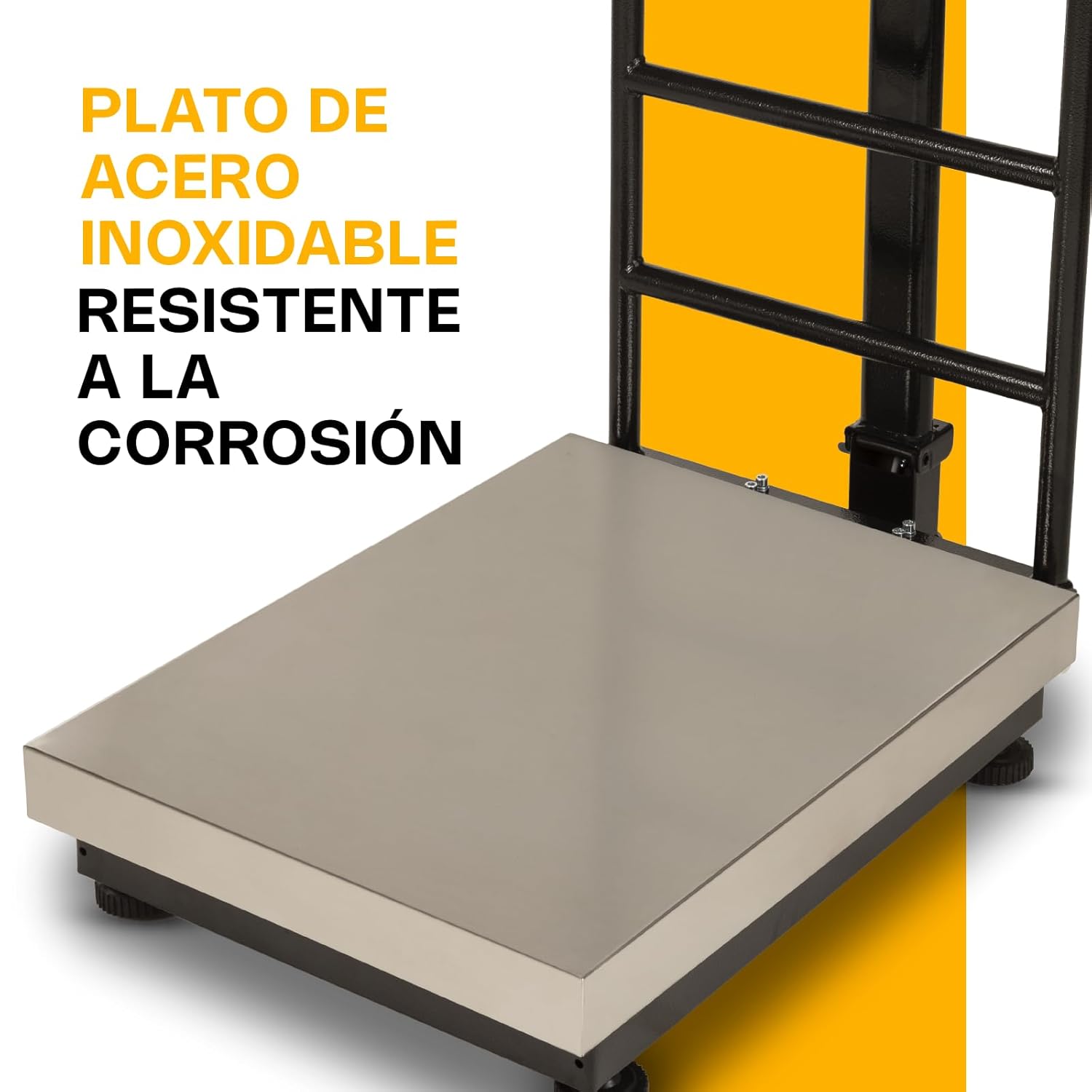 Báscula Electrónica de Plataforma de 500 kg de Acero Inoxidable Plegable Rhino BP-500