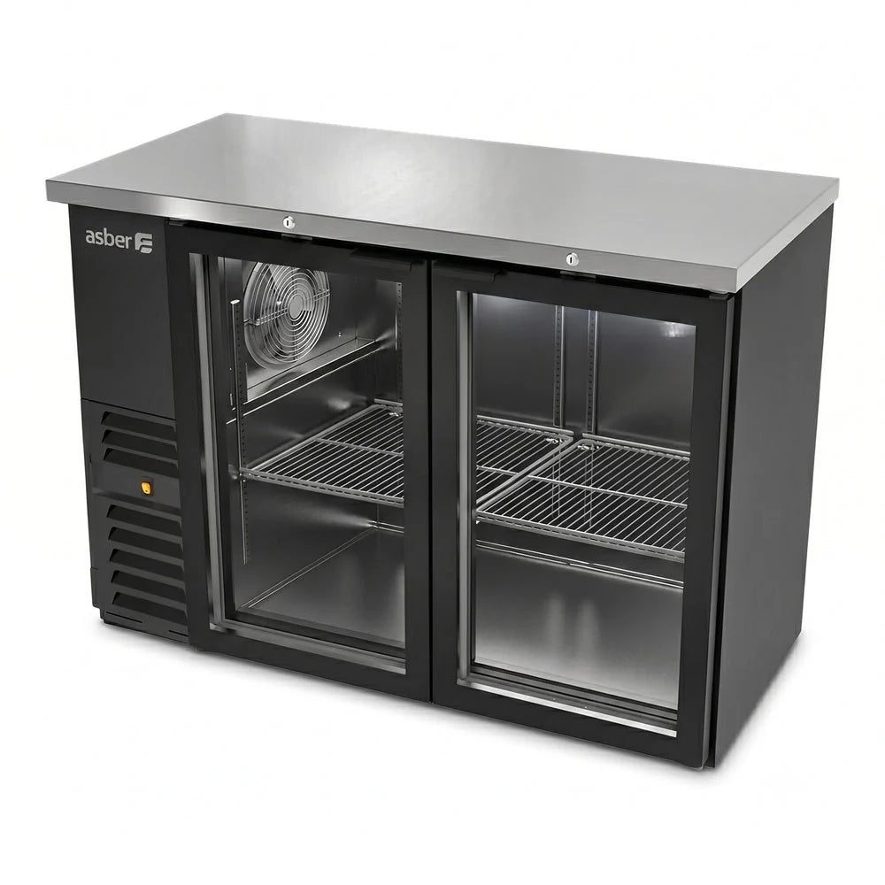 Refrigerador Contrabarra con Puertas de Cristal Deslizables ASBER ABBC-24-48-G-SD-HC