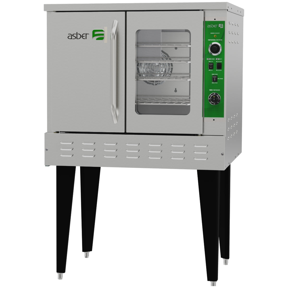Horno convector a gas de una cámara para panadería y cocina comercial ASBER AECO-1-EM