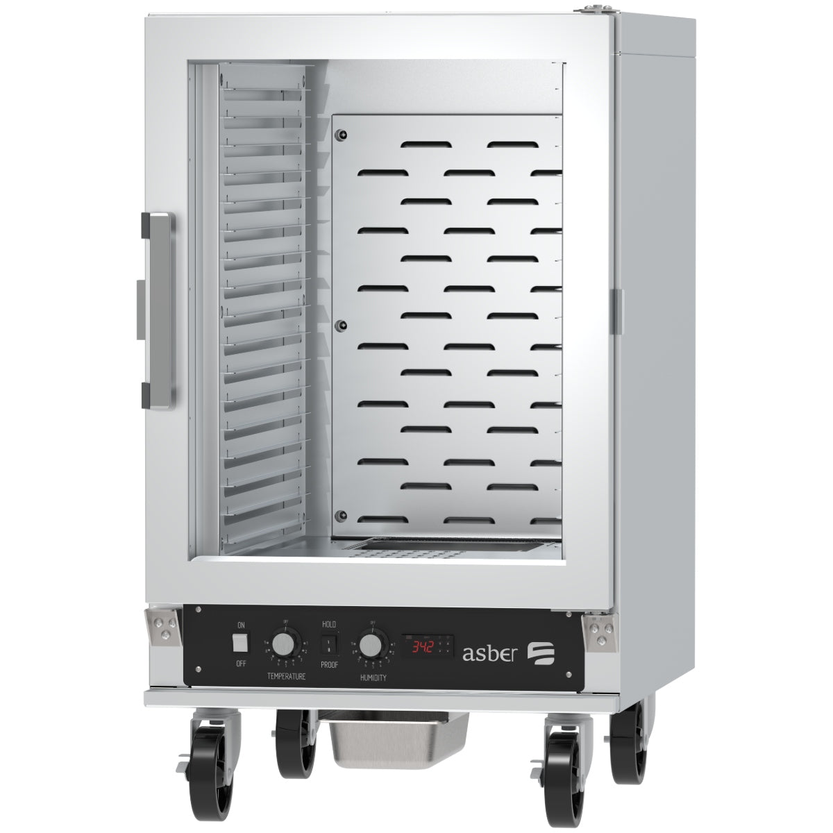 Carro Caliente Fermentador para 18 Guías 18” x 26” ASBER AEHC-18