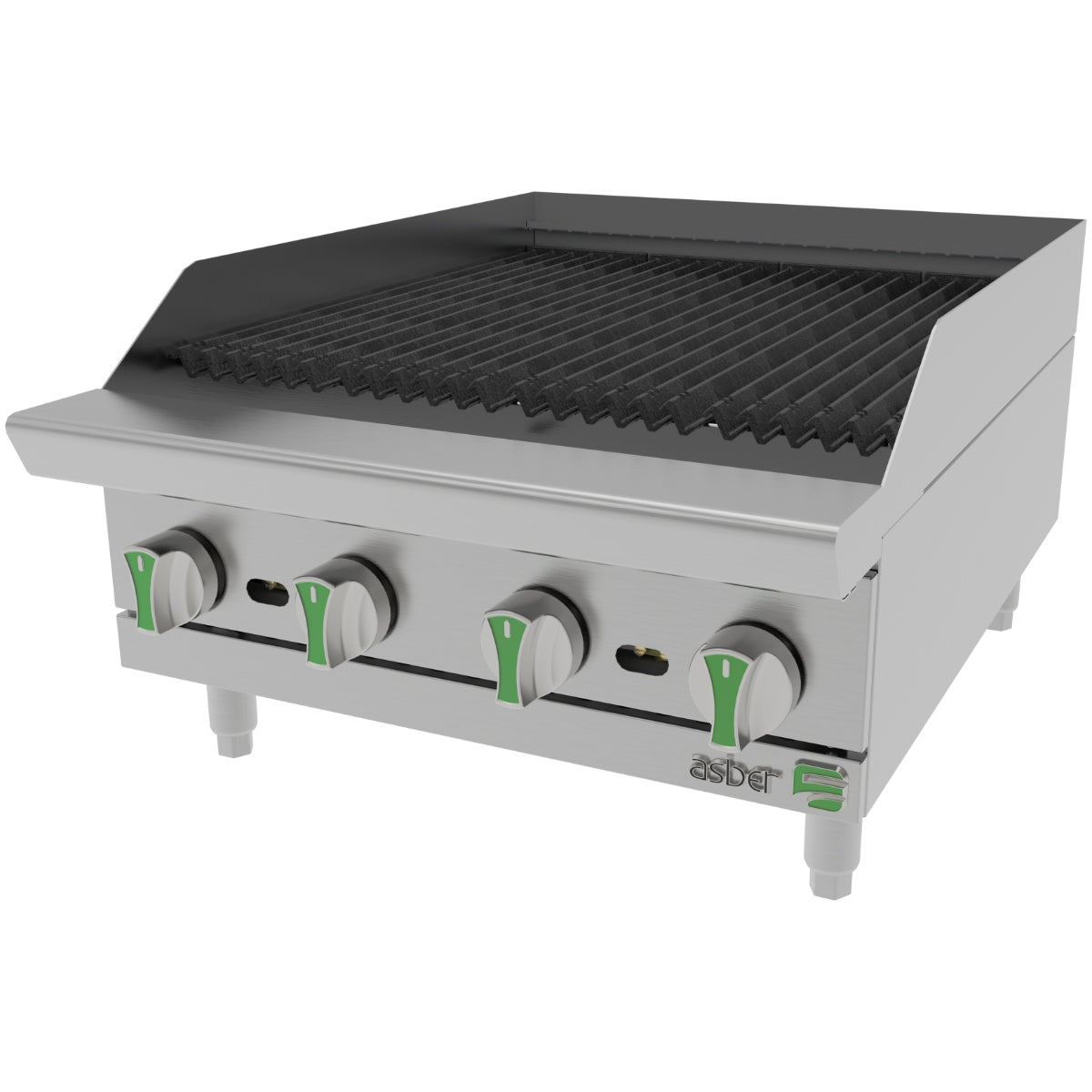 Asador radiante a gas de 24 pulgadas para cocinas profesionales ASBER AERB-24-EM