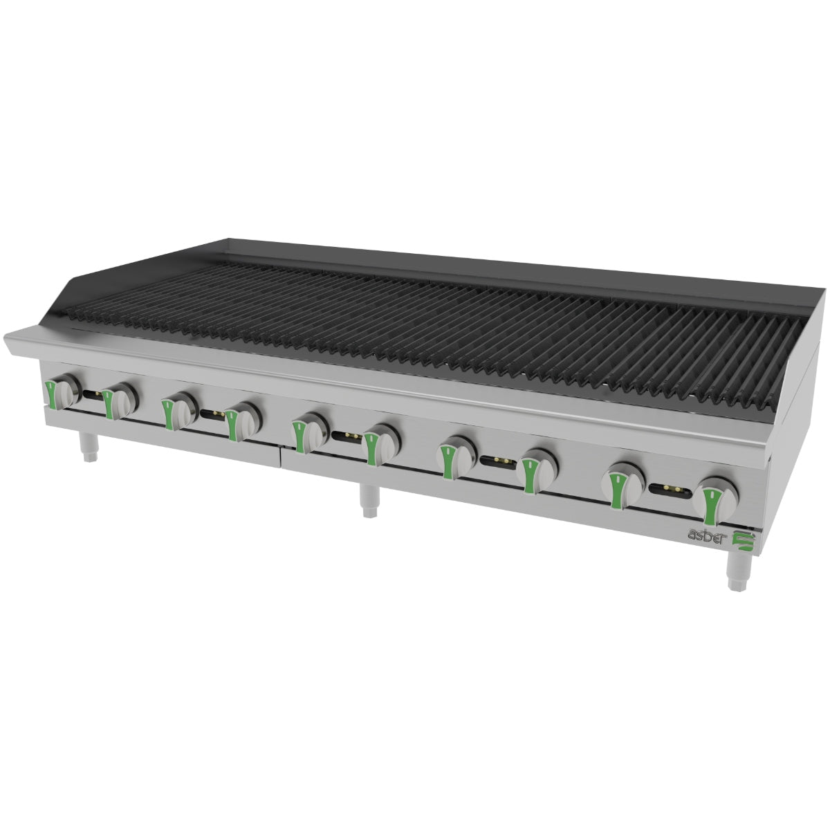 Asador radiante a gas de 48" (1219 mm) para cocinas industriales y restaurantes ASBER AERB-48-EM
