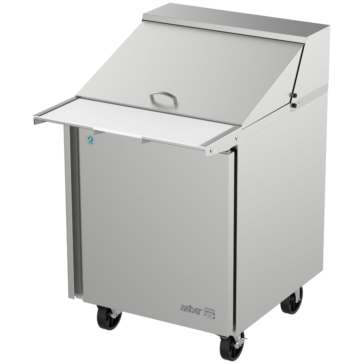 Mesa Refrigerada de Preparación Mega-Top 1 Puerta 6.9 ft³ con Insertos GN-1/9 y GN-1/6 ASBER APTM-27-12-HC