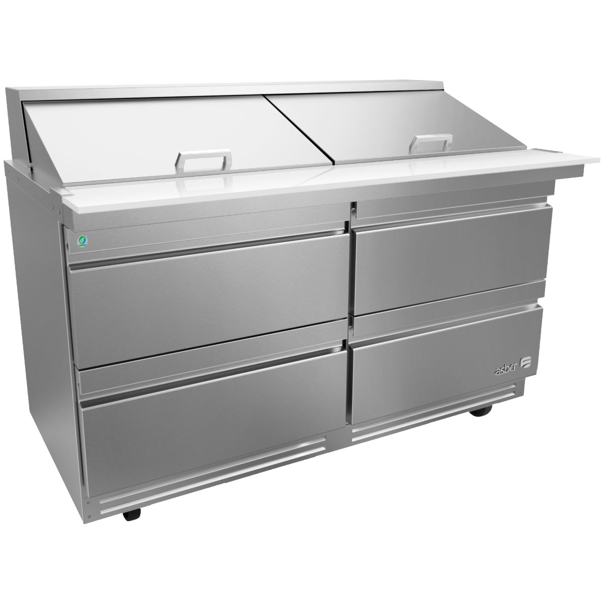 Mesa Refrigerada de Preparación Mega-Top 24 Insertos con 4 Cajones ASBER APTM-60-24-D4-P-HC