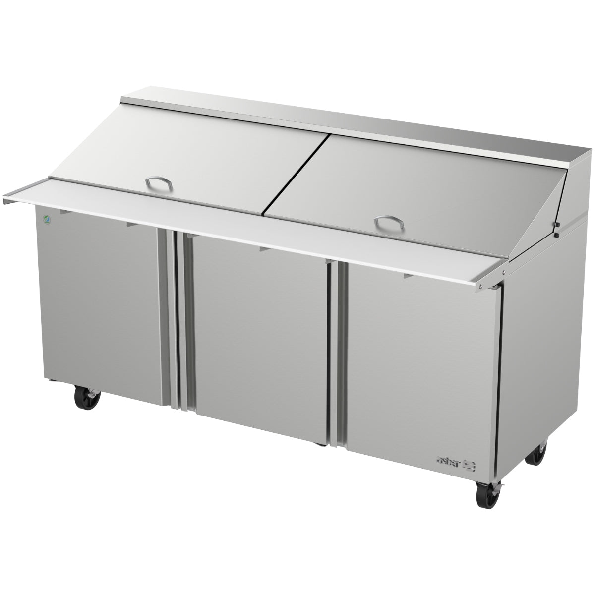 Mesa Refrigerada de Preparación Mega-Top 3 Puertas 30 Insertos 1850 mm ASBER APTM-72-30-HC