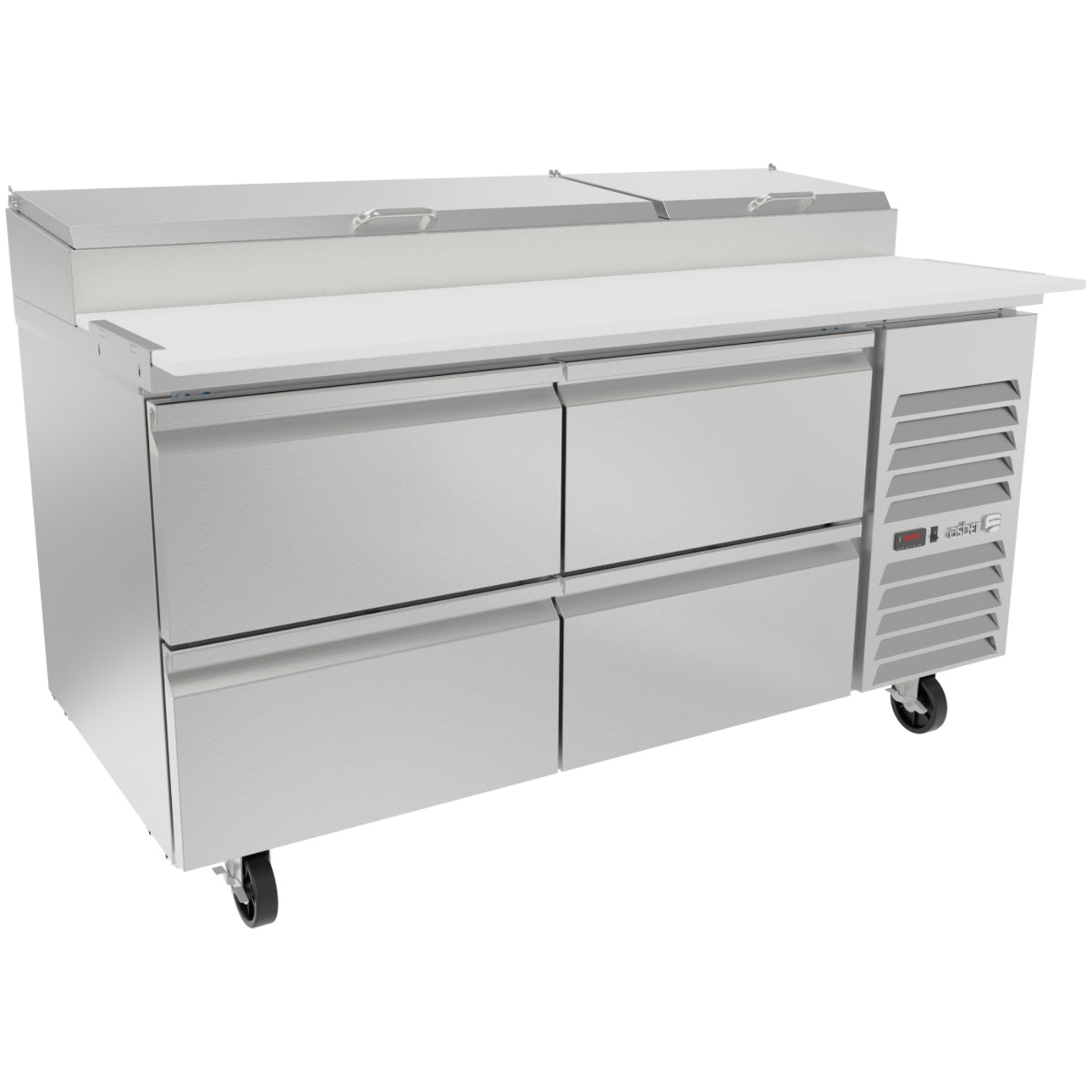 Mesa Refrigerada de Preparación para Pizzas con 4 Cajones ASBER APTP-67-D4-P-HC